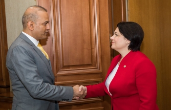 During his visit to Moldova, Ambassador Shrivastava called on Prime Minister of Moldova, H.E Ms. Natalia Gavrilita on 6th October 2022. 